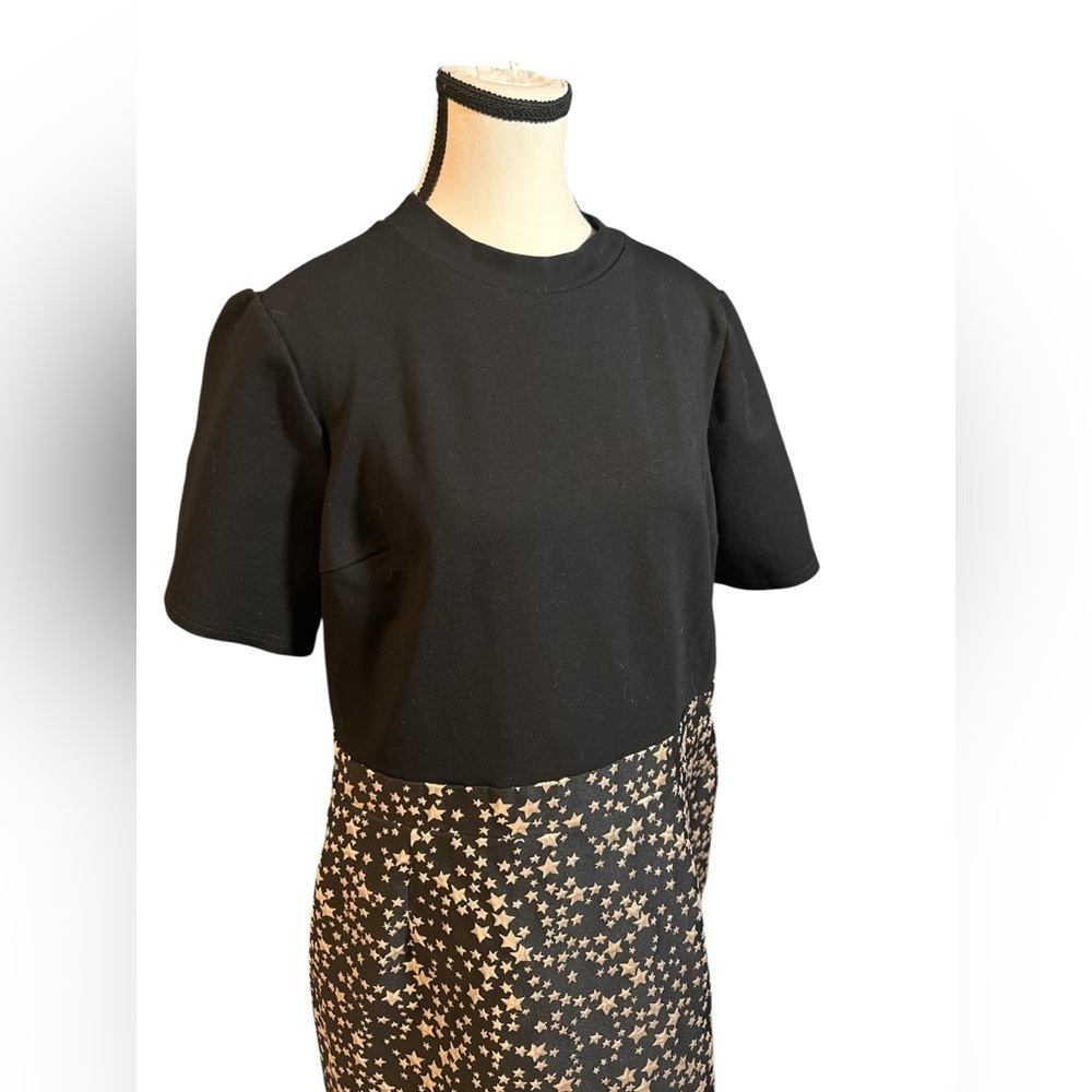 Modcloth Black and Gold Starry A-Line Dress - Picture 5 of 7